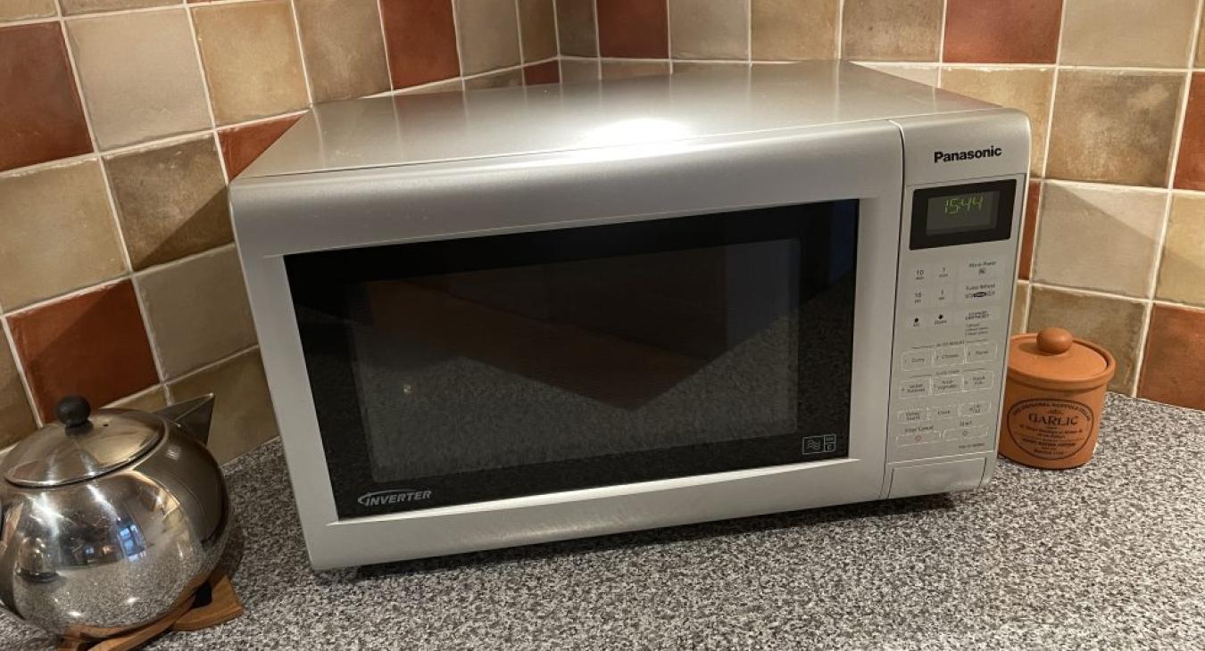 Microwave in kitchen