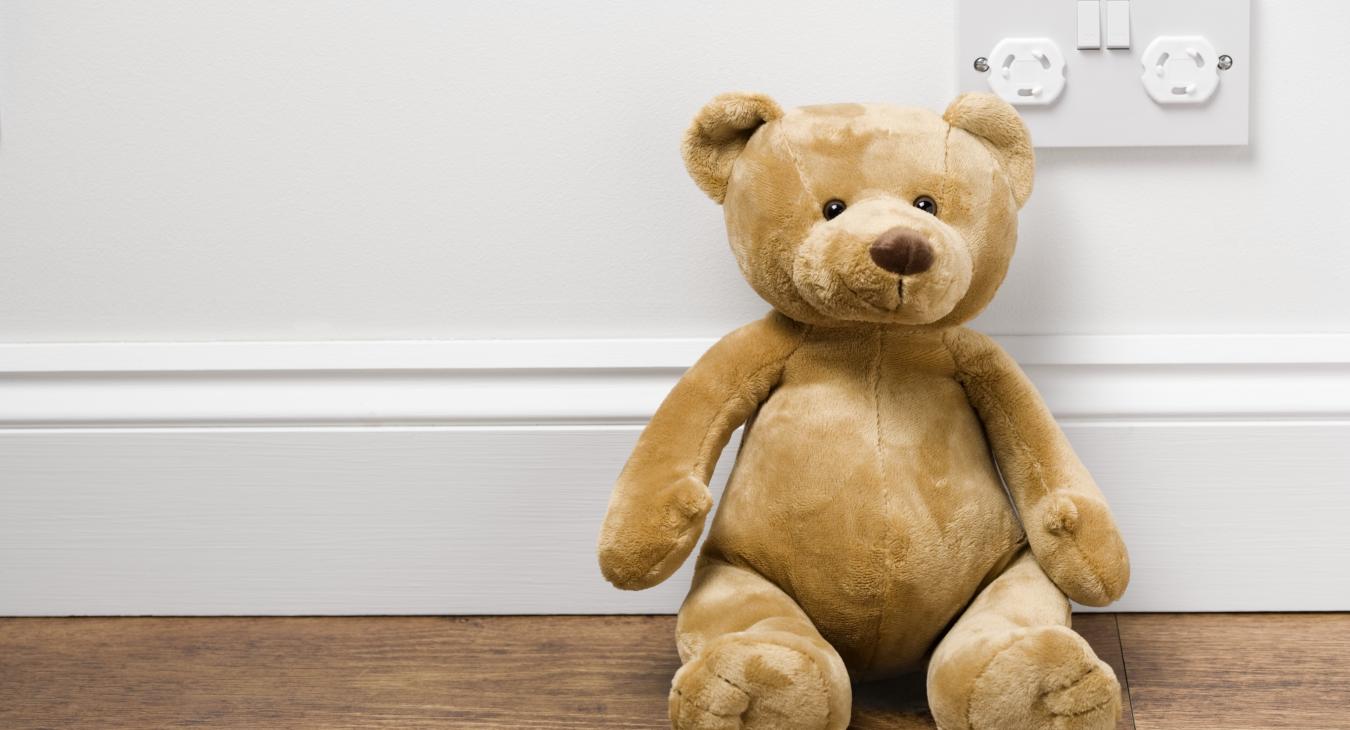 teddy-bear-and-childproof-outlet